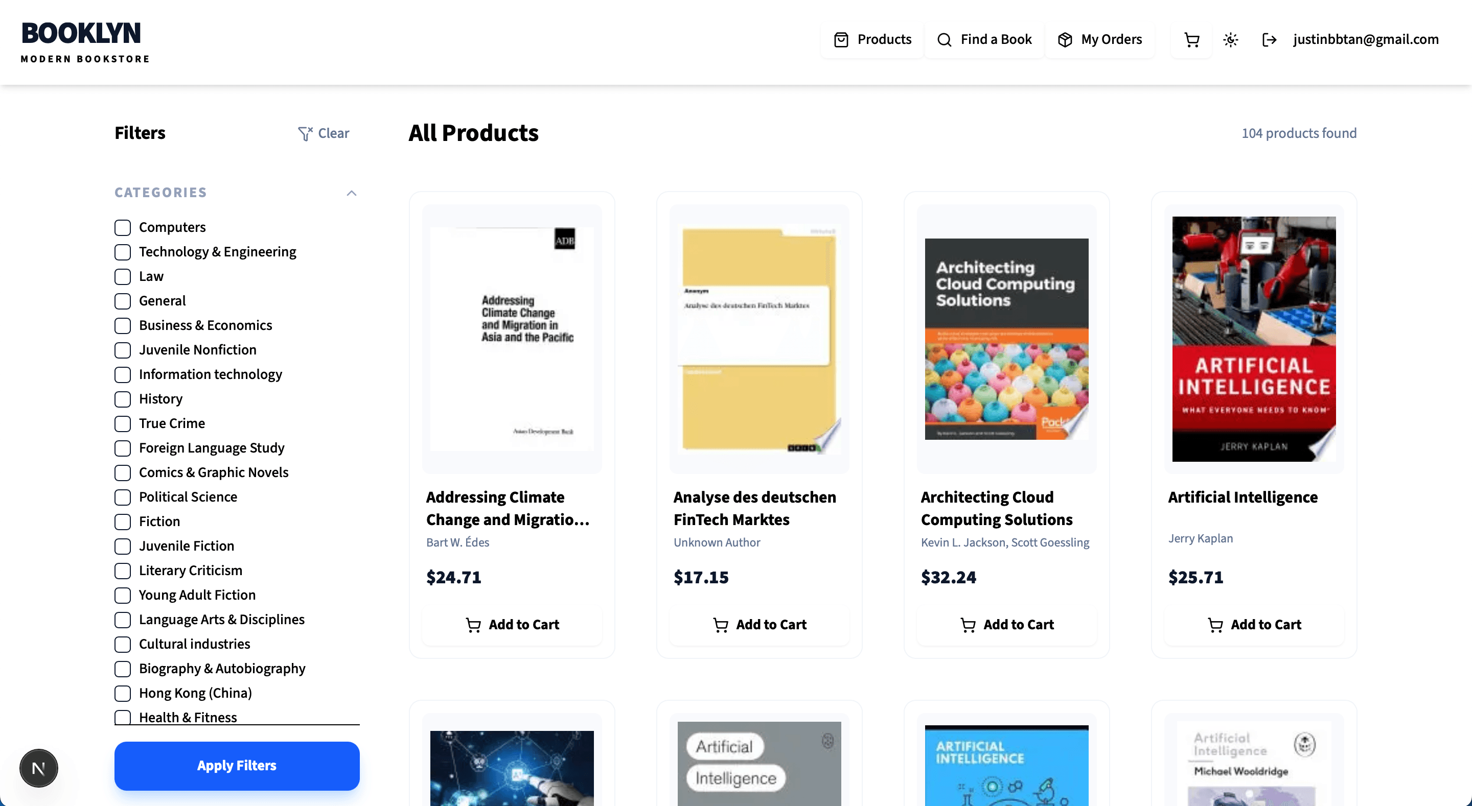 Booklyn product page screenshot from GitHub